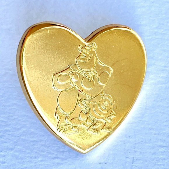 2012 Sulley & Mike Monsters Inc Disney Pixar Variety Lapel Hat Lanyard Heart Pin - Picture 1 of 3